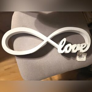 White Infinity Symbol Wall/Shelve Art